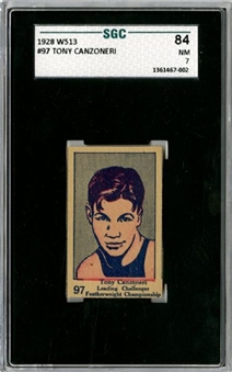 1928 W513 #97 Tony Canzoneri - SGC 84 NM 7, Plus Signed Cut